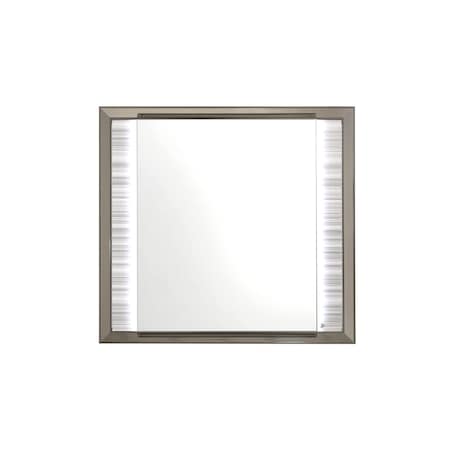 Global Furniture Usa Modern  Zebra Zambrano White Mirror With Led 2517